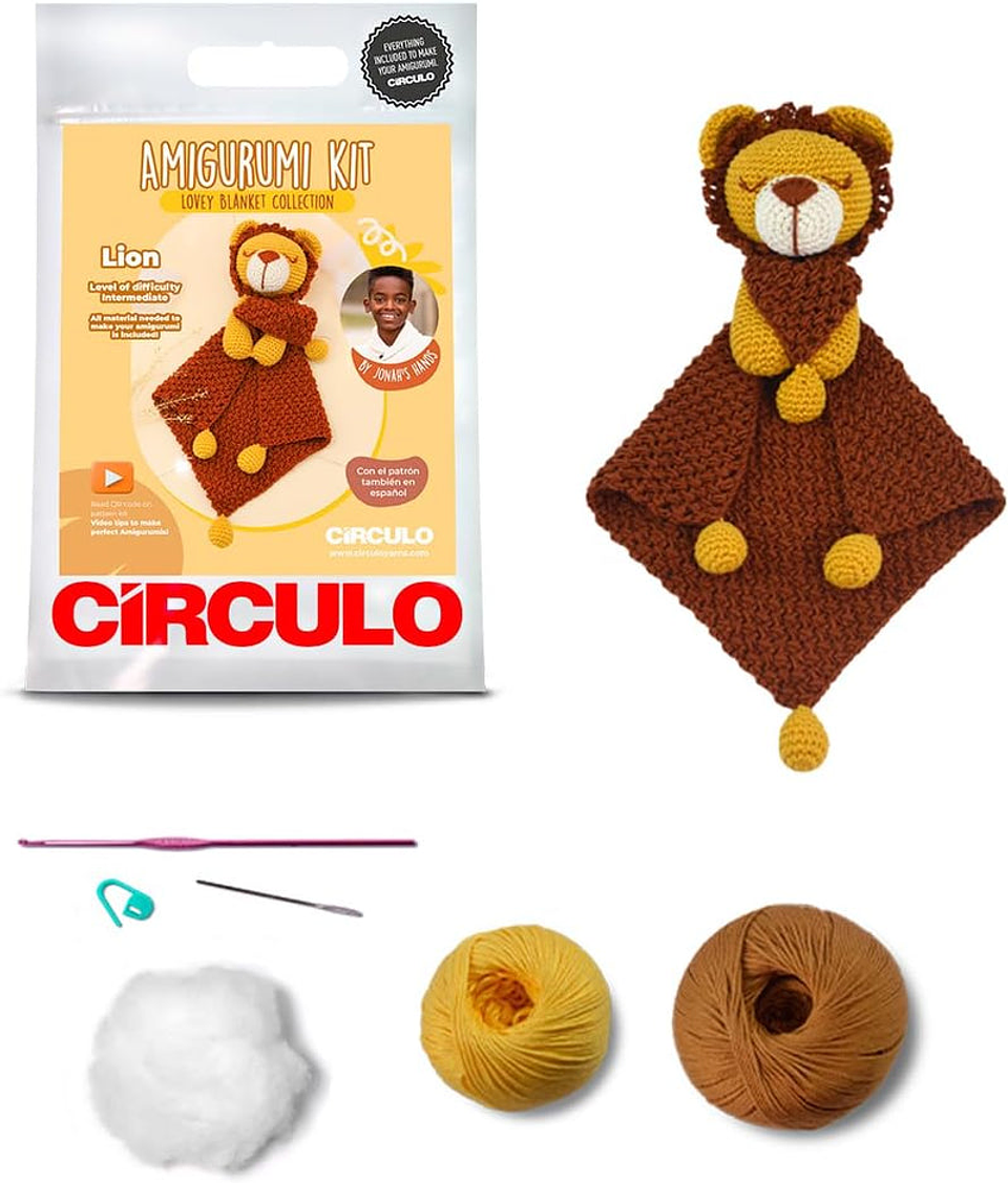 Circulo Kit de Amigurumi - Lovey Blanket - Leão 3