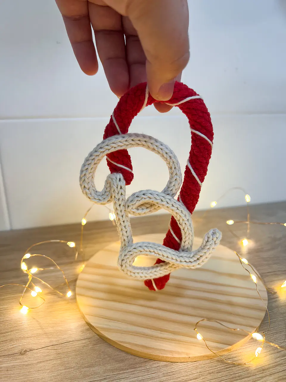 Bengala de Natal Personalizada com Inicial 3