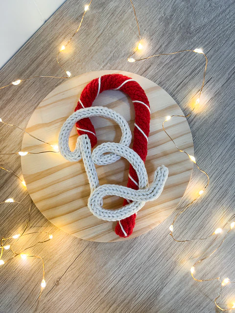 Bengala de Natal Personalizada com Inicial