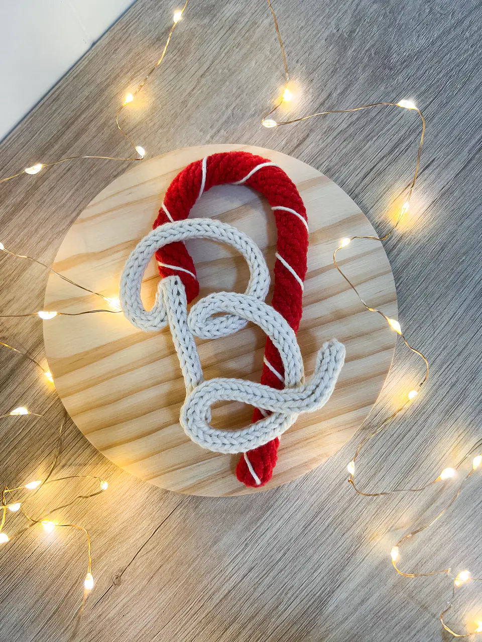 Bengala de Natal Personalizada com Inicial 1