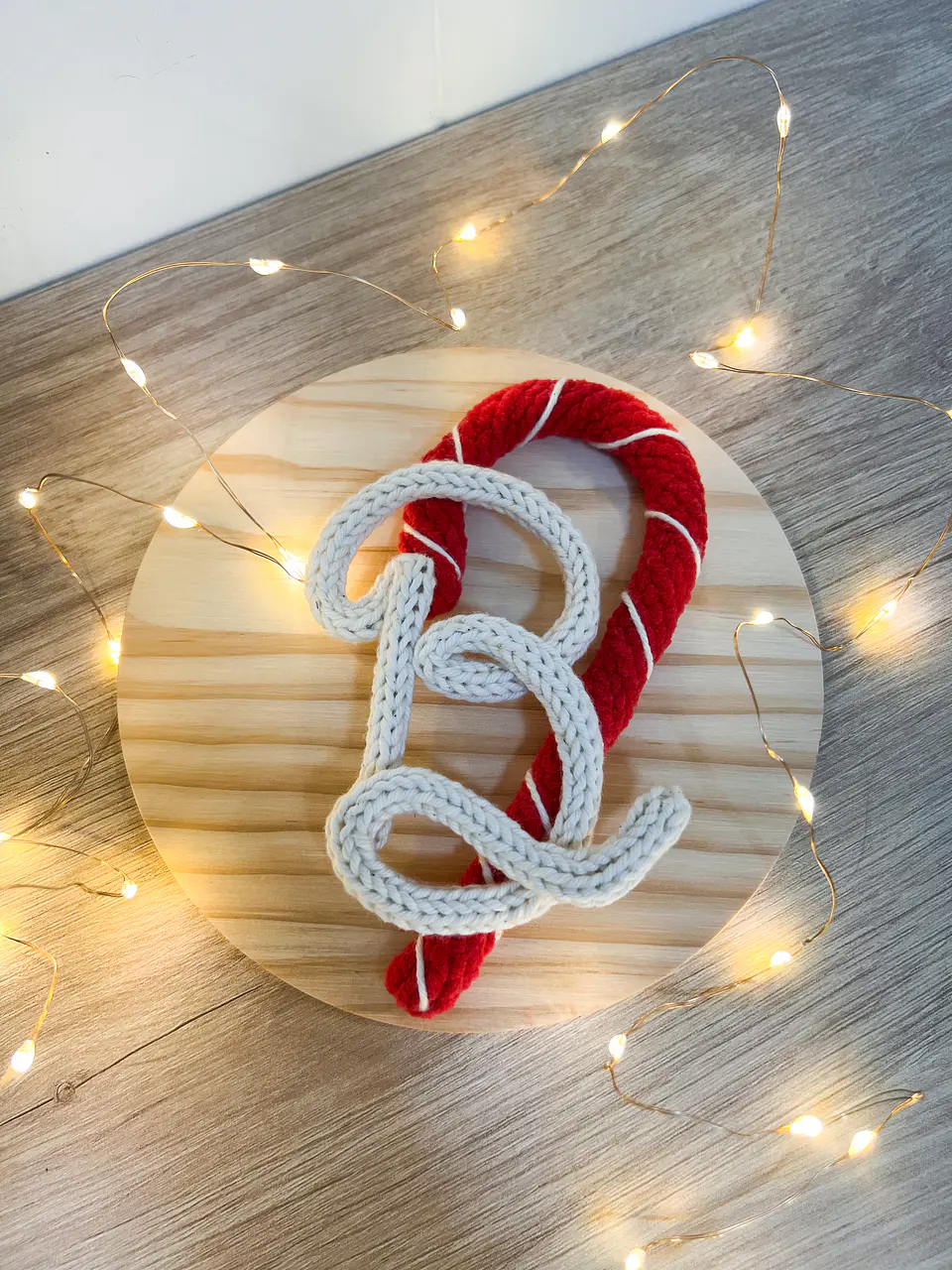 Bengala de Natal Personalizada com Inicial 6