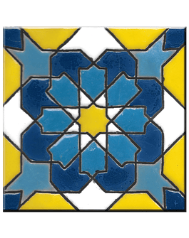 Handmade tile 14x14cm - Spanish Arabic 1 - Color A