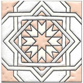 Handmade tile 14x14cm - Hispanic Arabic 3 - Color A