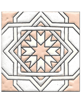 Handmade tile 14x14cm - Hispanic Arabic 3 - Color A