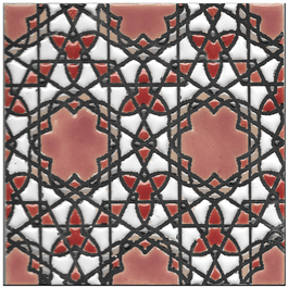 Handmade tile 14x14cm - Hispanic Arabic 5- Color A