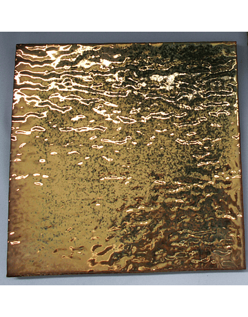 Hand made ceramic tile - Color Gold