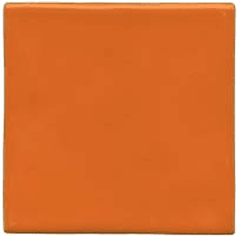 Hand made ceramic tile - Color Orange