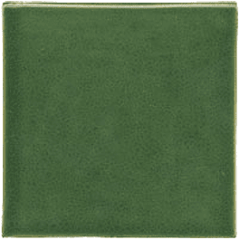 Hand made ceramic tile - Color Medium Green