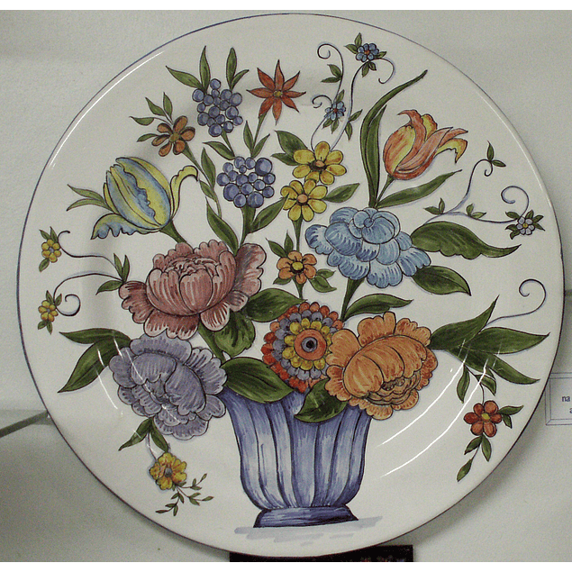 Assiette Murale Panier Fleurs Colorées