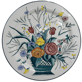 Green Basket Wall Plate