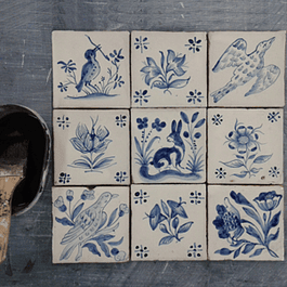 Kit - Faça você mesmo - Pinte Azulejos Portugueses