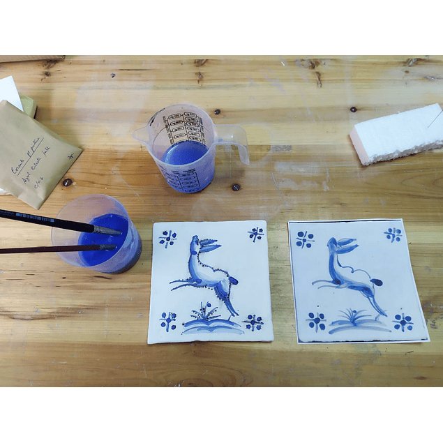 Kit - Faça você mesmo - Pinte Azulejos Portugueses