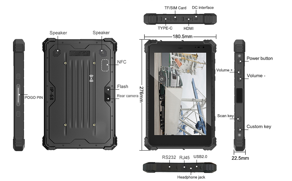Tablet Intrínseco ATEX 10,1 Pulgadas. 4G IP 68 Rugged Estándar Militar Android 2