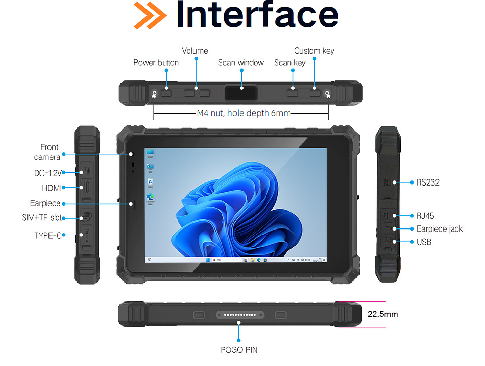 TABLET INDUSTRIAL CENAVA WINDOWS INTEL I5 8GB RAM 256 SSD RUGGED IP68 10,1 PULG. ATEX ZONA II 5