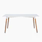 JUEGO DE COMEDOR BOSNIA 160 X 80 + 6 SILLAS EAMS POINT BLANCA - Miniatura 3