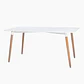 JUEGO DE COMEDOR BOSNIA 160 X 80 + 6 SILLAS EAMS POINT BLANCA - Miniatura 4