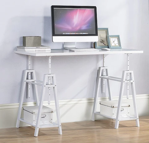 ESCRITORIO INDUSTRIAL NEW YORK METAL WOOD BLANCO