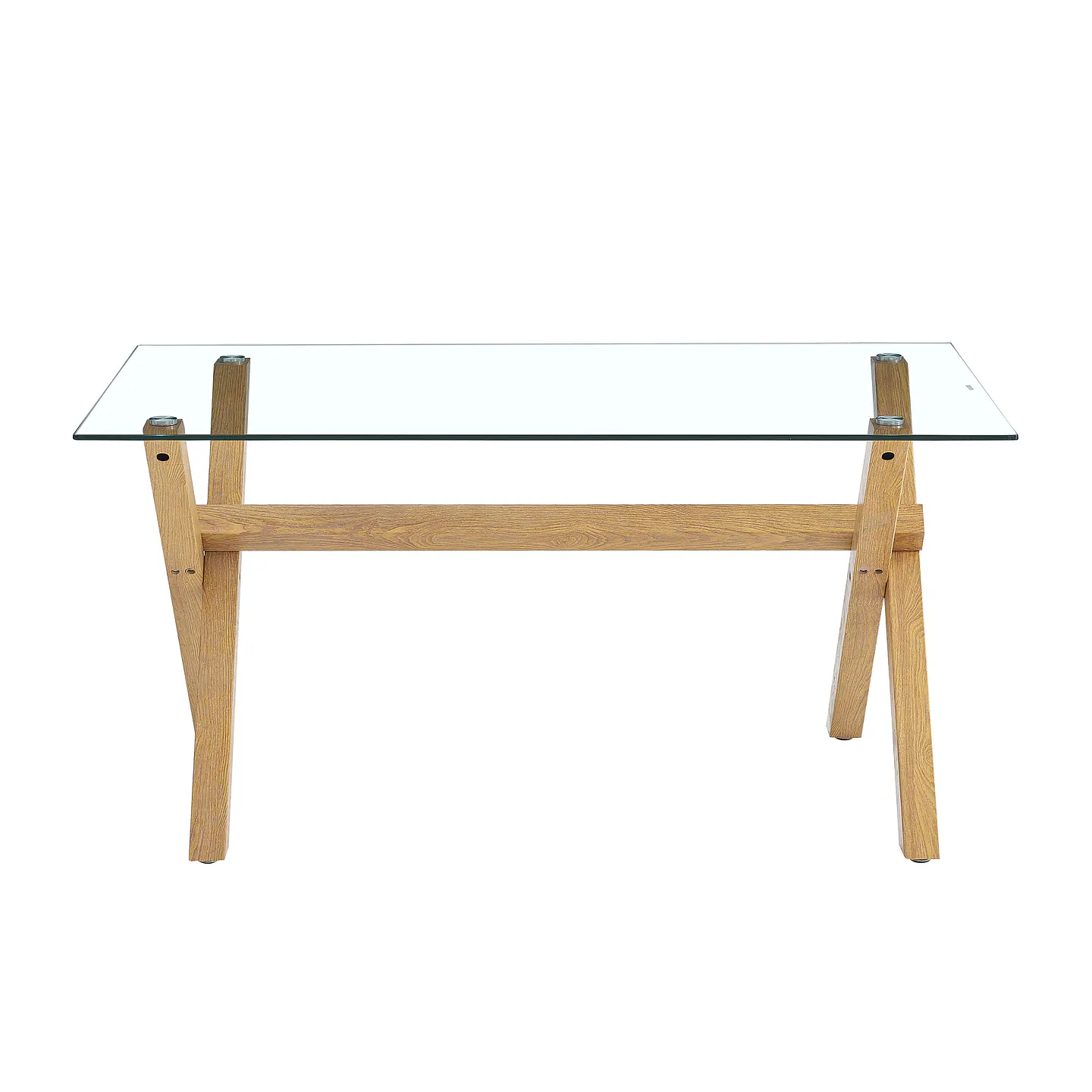 COMEDOR XTREME 150X90 NAT 6 SILLAS EAMS TAPIZ CAFÉ PATA NATURAL  3