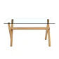 COMEDOR XTREME 150X90 NAT 6 SILLAS EAMS TAPIZ CAFÉ PATA NATURAL  - Miniatura 3