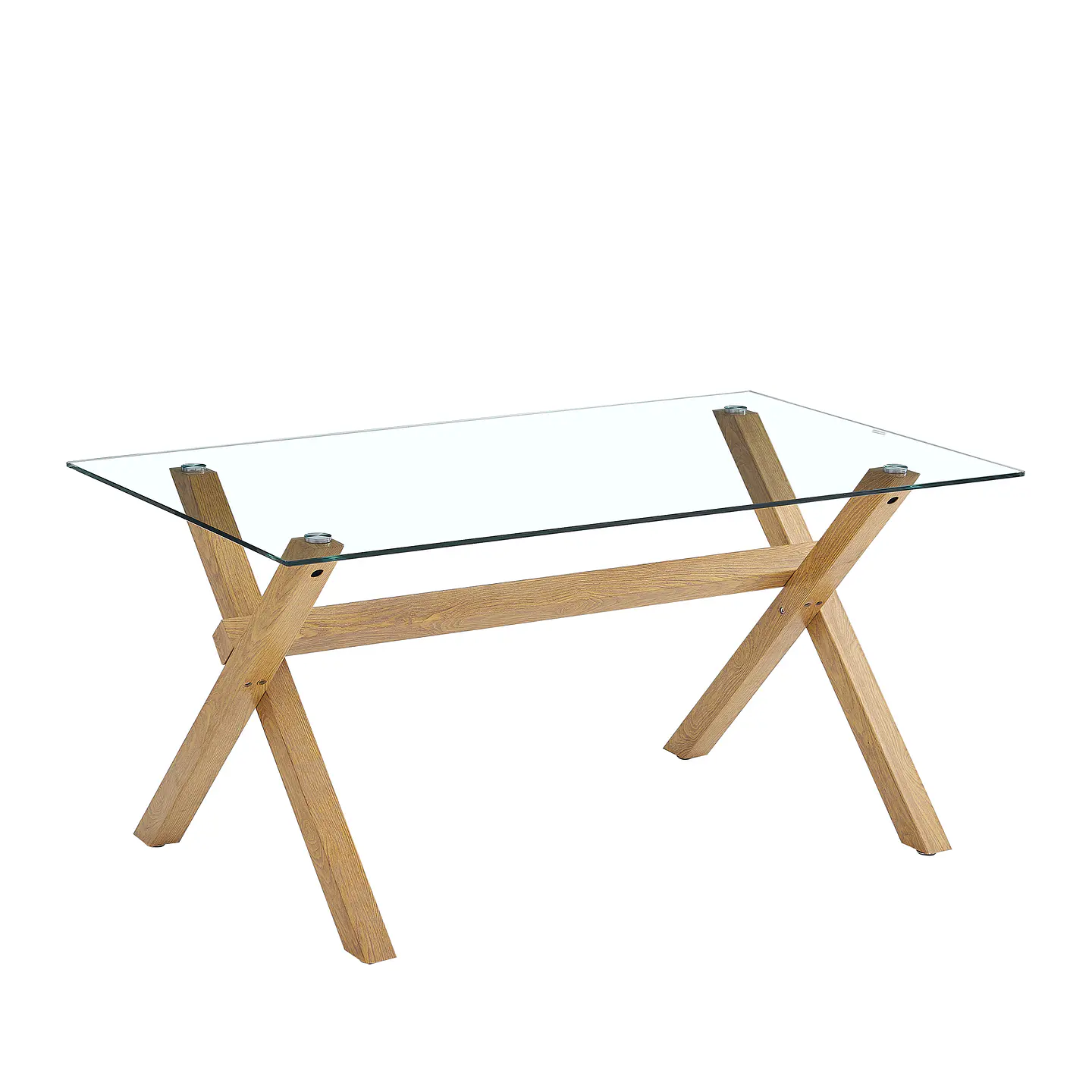 COMEDOR XTREME 150X90 NAT 6 SILLAS EAMS TAPIZ CAFÉ PATA NATURAL  4