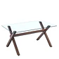 COMEDOR XTREME 150X90 NAT 6 SILLAS EAMS TAPIZ CAFÉ PATA CAFE - Miniatura 2