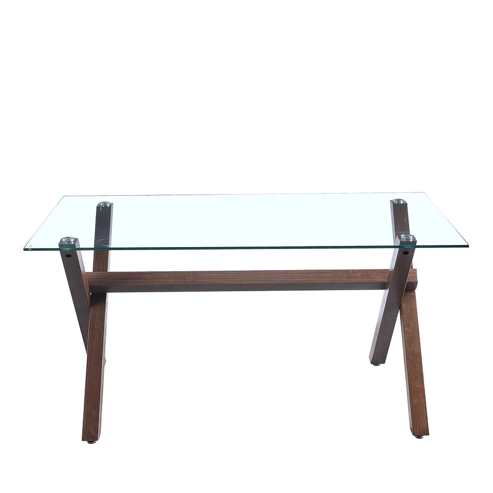 COMEDOR XTREME 150X90 NAT 6 SILLAS EAMS TAPIZ CAFÉ PATA CAFE 3