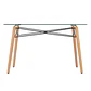 JUEGO DE COMEDOR EAMS RECT VIDRIO 4 SILLAS EAMS POINT BLANCAS - Miniatura 5