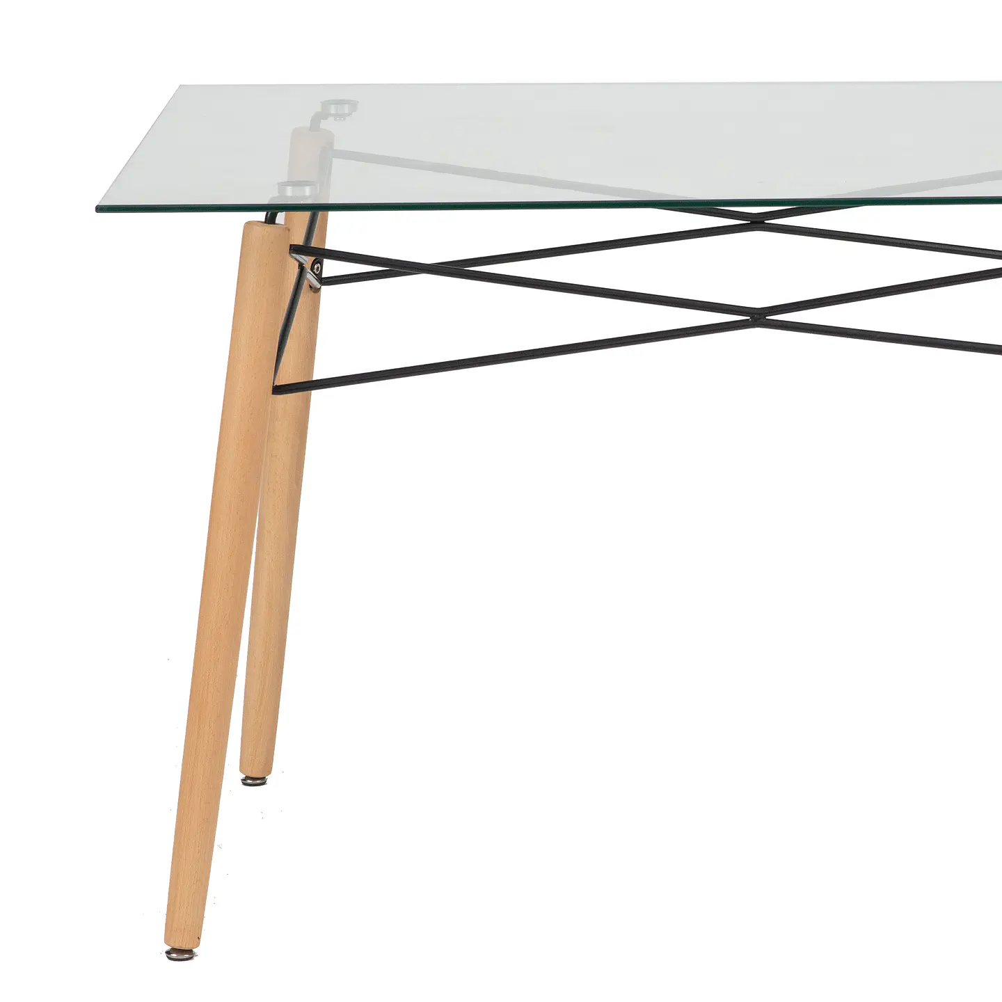 JUEGO DE COMEDOR EAMS RECT VIDRIO 4 SILLAS EAMS POINT BLANCAS 7