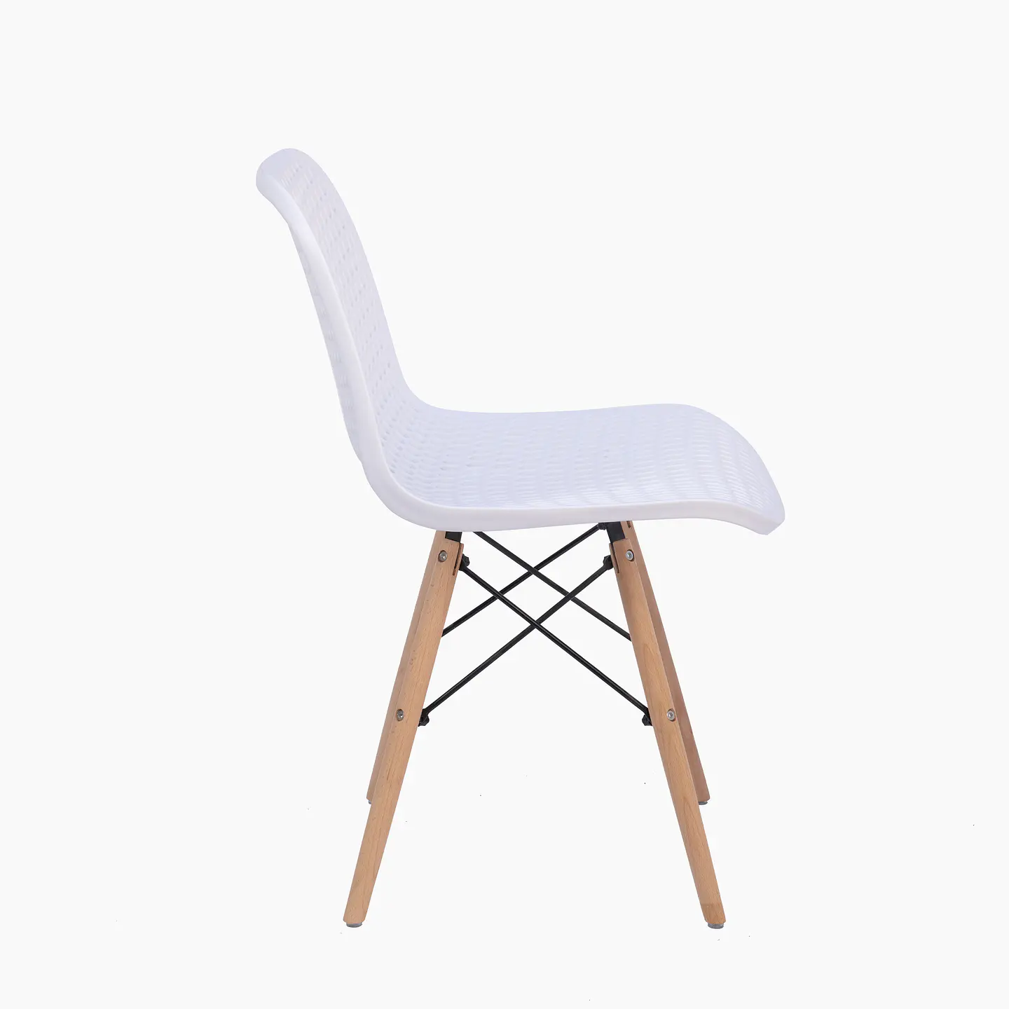 JUEGO DE COMEDOR EAMS RECT VIDRIO 4 SILLAS EAMS POINT BLANCAS 11