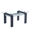 MESA DE COMEDOR CRYTAL WOOD NEGRO 150X90  