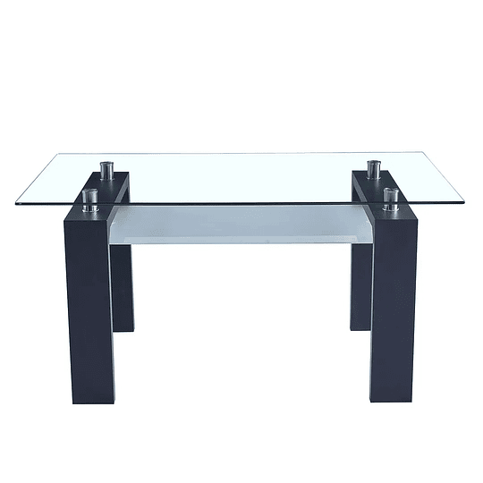 MESA DE COMEDOR CRYTAL WOOD NEGRO 150X90  