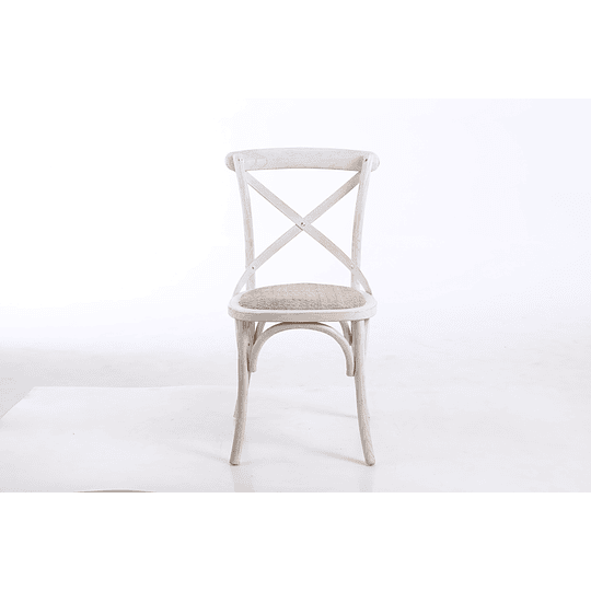 SILLA DE MADERA BOSQUE BLANCA 