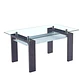 COMEDOR CRYSTAL 150X90 CAFE 6 SILLAS EAMS TAPIZADAS CAFÉ PATA METALICA CAFE - Miniatura 3