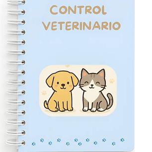 Agenda Veterinaria Para Gatos Y Perritos Azul Acero