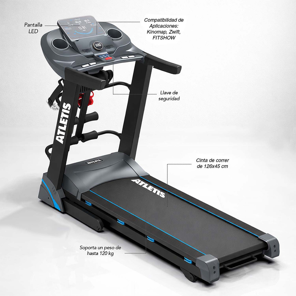 Trotadora X900 Ultra 16km/h 2.0 HP Multifunción 7