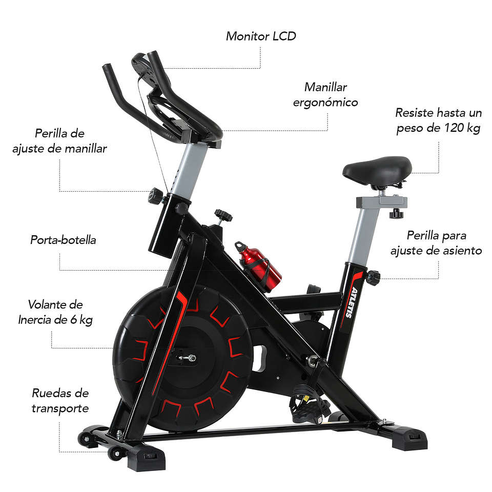 Bicicleta Spinning Atletis Master 500 Volante 6 Kg 6