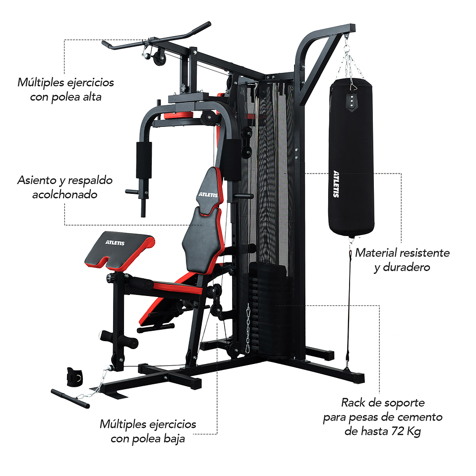 Home Gym Xtreme Force 400 - Todo en uno 72Kg 3