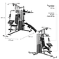 Home Gym Tres Estaciones TF-7005A Gris - Miniatura 5