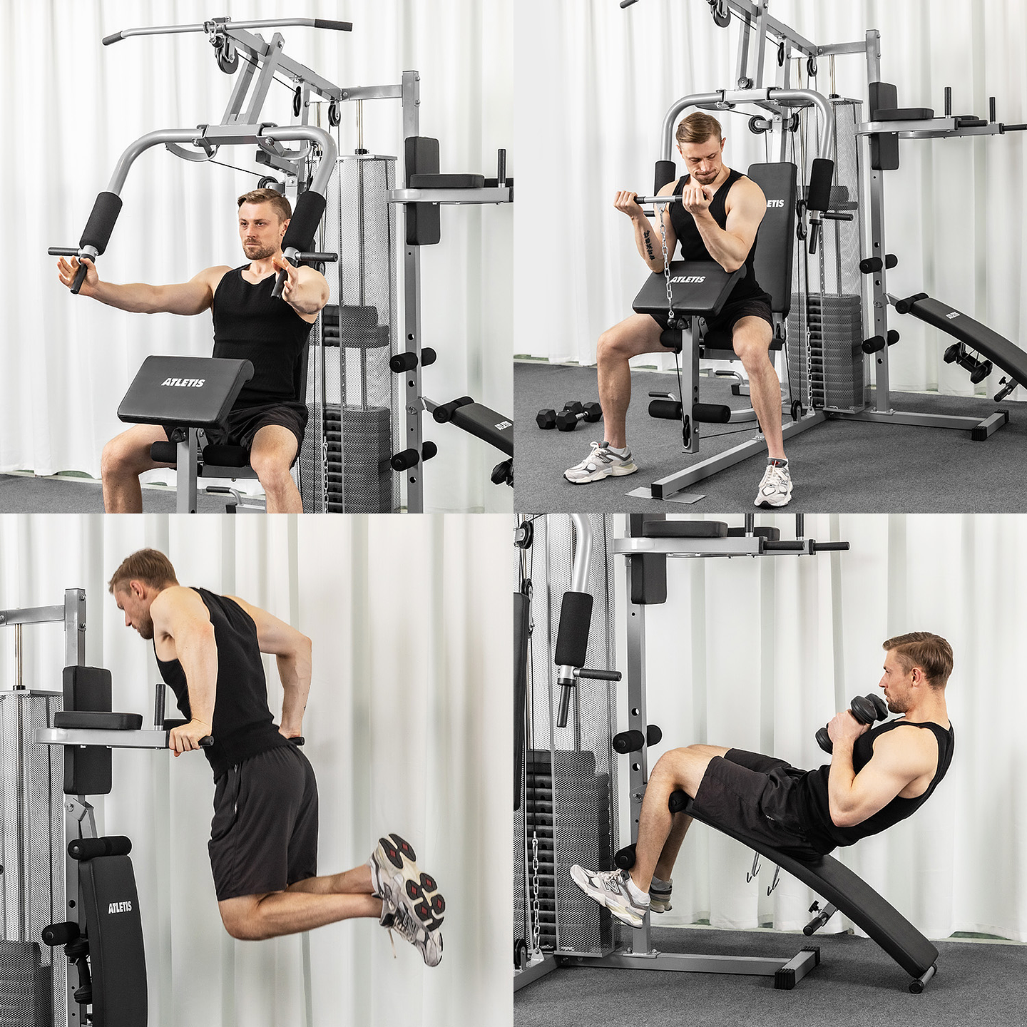 Home Gym Tres Estaciones TF-7005A Gris 6