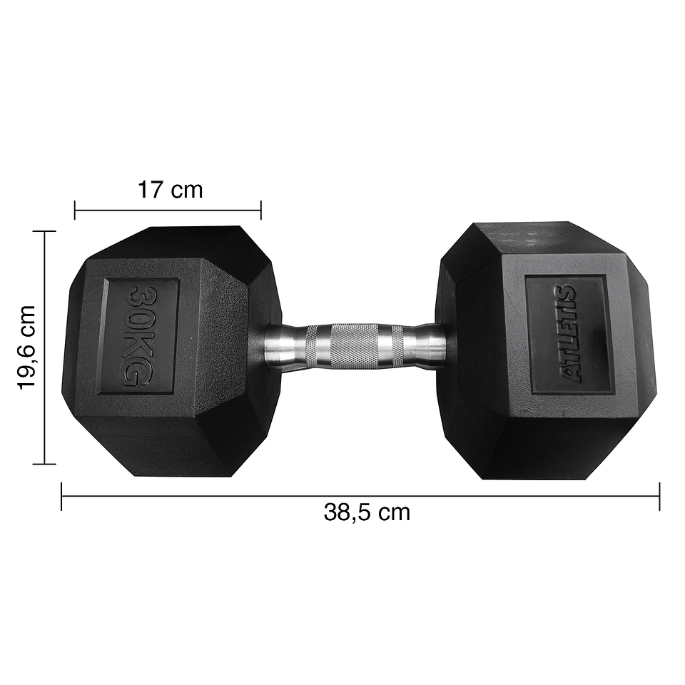 Mancuerna Hexagonal 30 Kg Negro 1