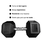 Mancuerna Hexagonal 30 Kg Negro - Miniatura 2