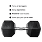Mancuerna Hexagonal 25 Kg Negro - Miniatura 2