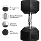 Mancuerna Hexagonal 25 Kg Negro - Miniatura 3