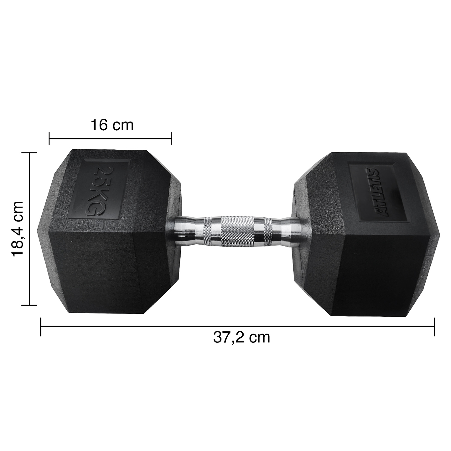 Mancuerna Hexagonal 25 Kg Negro 4