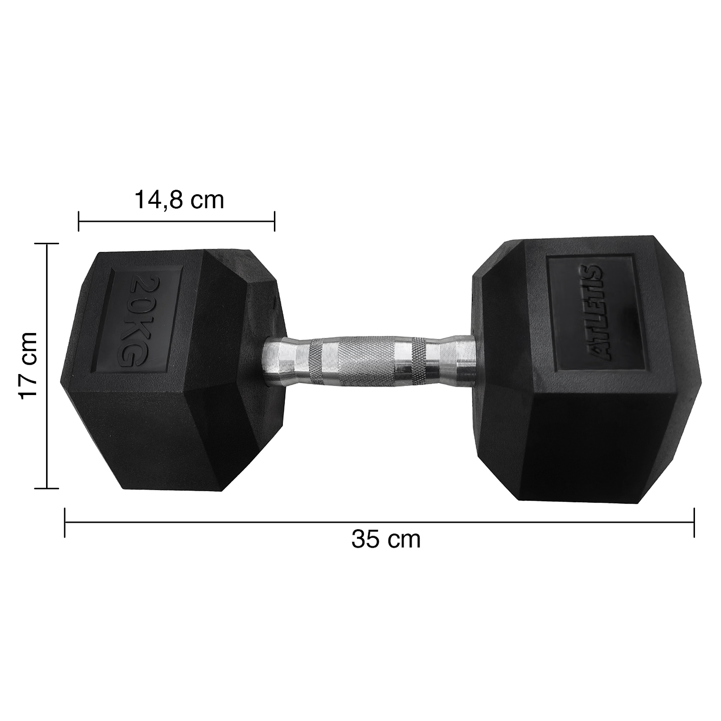 Mancuerna Hexagonal 20 Kg Negro 3