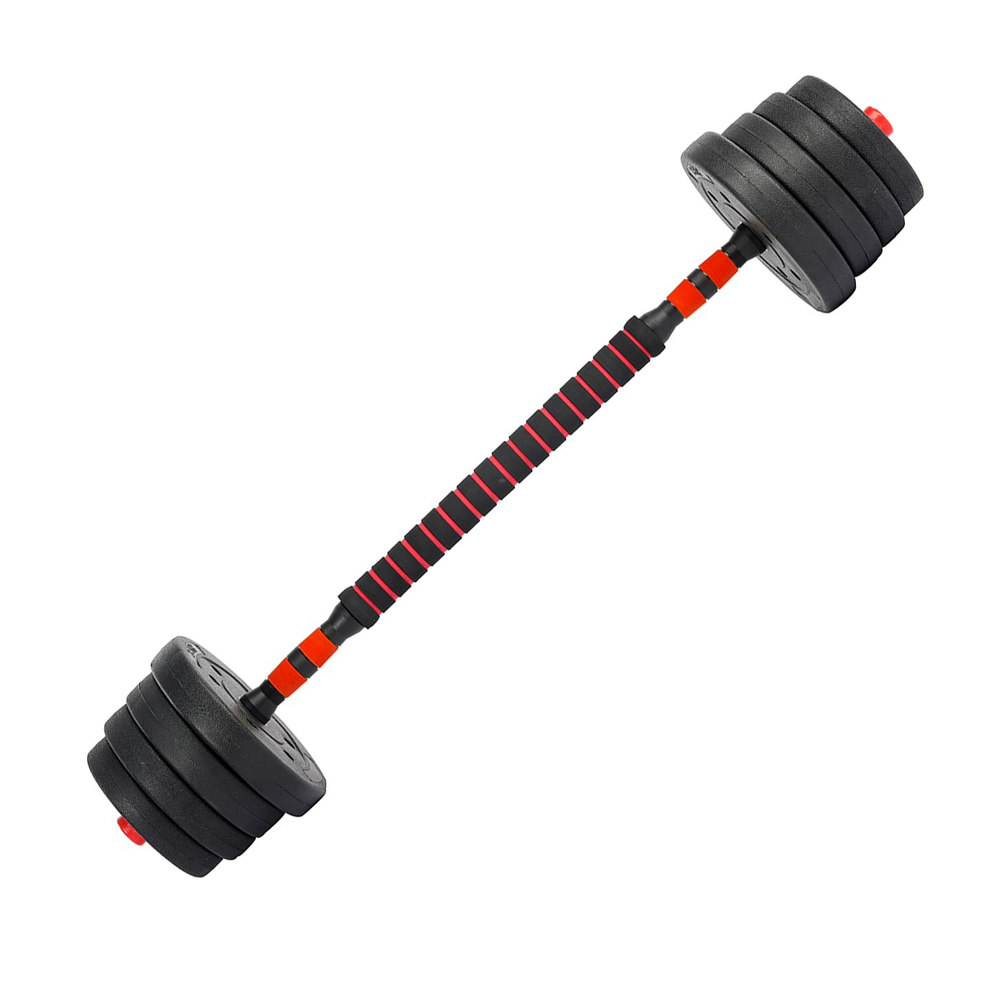 Set de Mancuernas y Barra 30 Kg 2 en 1 Negro 1