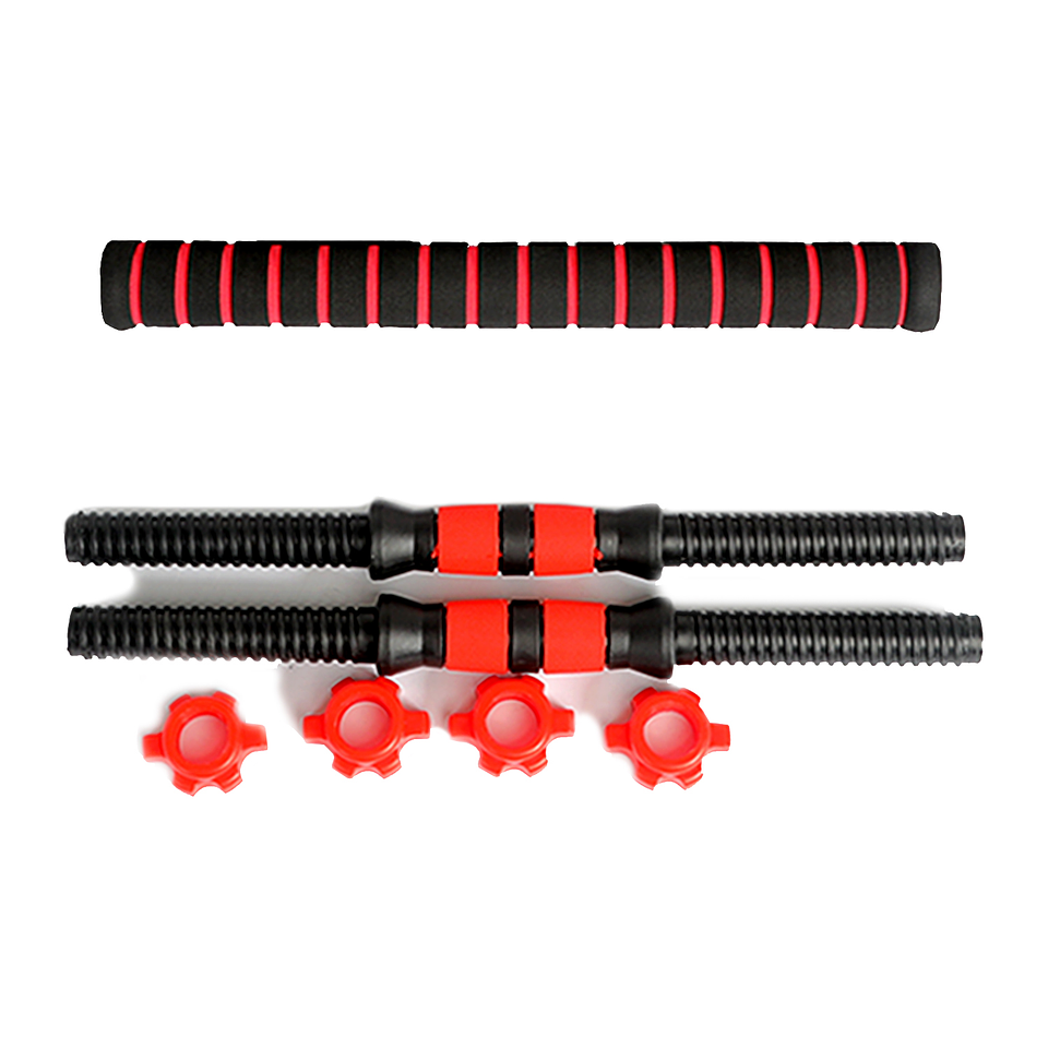 Set de Mancuernas y Barra 30 Kg 2 en 1 Negro 4