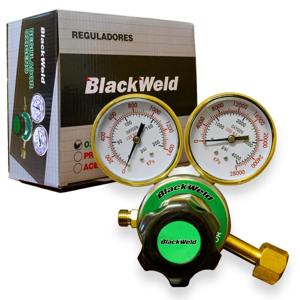 Regulador de Oxígeno Blackweld OX-25C-G – Alta Presión - CGA-540 2