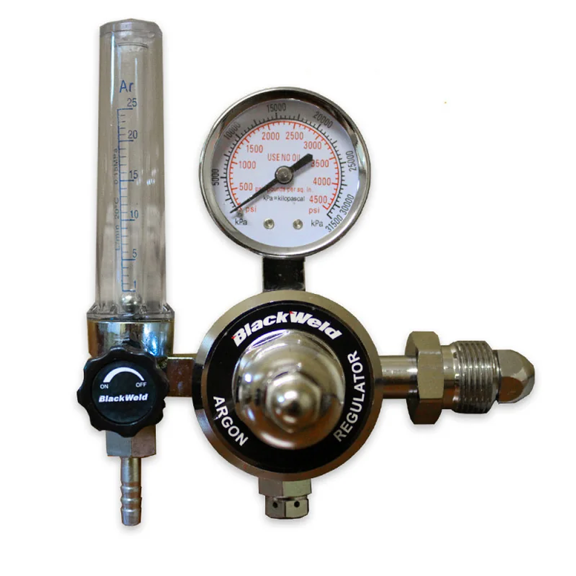 Regulador Flujometro De Argon Cromado (AR-25C-CR) 1