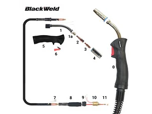 Pistola Mig Blackweld Modelo Binzel 25 / 250 Amp (4,5 MTS)